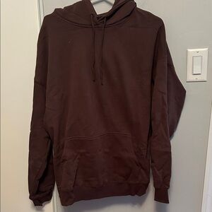 Factorie Men's Dark Brown Pullover Hoodie